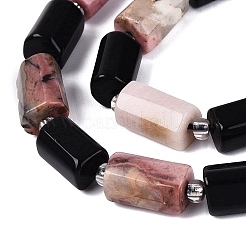 Natural Obsidian & Rhodonite Beads Strands&nbsp;G-Q614-01A-08