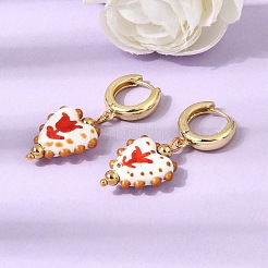 Brass Hoop Dangle Earrings&nbsp;KK-CBA8324-26G