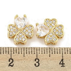 Brass with Clear Cubic Zirconia Charms&nbsp;KK-Q820-24G