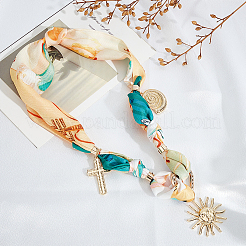 Polyester Collar Choker Necklaces for Women&nbsp;NJEW-SP0001-18