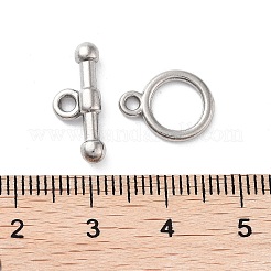 Non-Tarnish 304 Stainless Steel Ring Toggle Clasps&nbsp;X-STAS-A092-09G-P