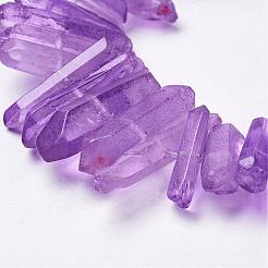 Natural Quartz Crystal Points Beads Strands&nbsp;G-K181-B04