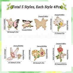 20Pcs 5 Styles Alloy Enamel Pendants&nbsp;ENAM-SC0005-78