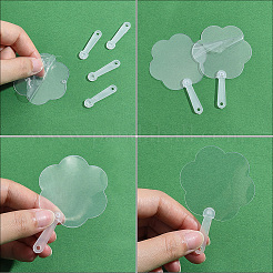 50Pcs 5 Styles DIY Transparent Acrylic Blank Hand Fan Making Kit&nbsp;AJEW-CP0012-30