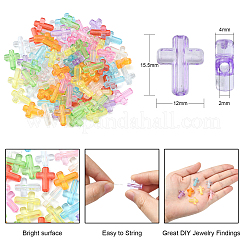250Pcs Transparent Acrylic Beads&nbsp;TACR-CJ0001-54
