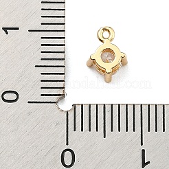 Brass Micro Pave Cubic Zirconia Charms&nbsp;LS-KK-C057-01G