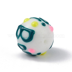 Opaque Painted Glass Beads&nbsp;LS-GLAA-B001-01F