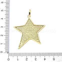 Brass Micro Pave Clear Cubic Zirconia Pendants&nbsp;KK-H270-02G