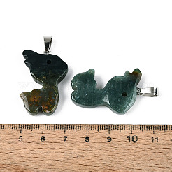 Natural Indian Agate Pendants&nbsp;G-T144-11J