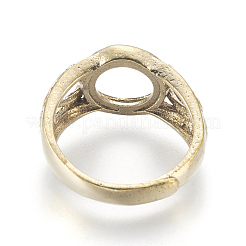 Adjustable Brass Finger Rings Components&nbsp;KK-G323-34C-RS
