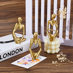 3Pcs 3 Styles Resin Abstract Thinker Display Decorations&nbsp;AJEW-WH0270-623B
