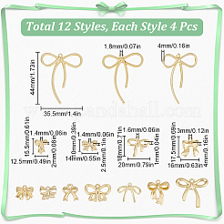 48Pcs 12 Styles Rack Plating Alloy Pendants&nbsp;FIND-SC0013-51