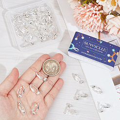 40Pcs Brass Clip-on Earring Converters Findings&nbsp;KK-SC0004-70S