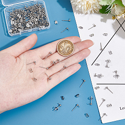100Pcs 304 Stainless Steel Ball Post Stud Earring Findings&nbsp;STAS-UN0056-35