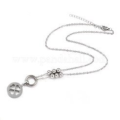 Non-Tarnish 304 Stainless Steel Pendant Necklaces&nbsp;NJEW-L458-080P