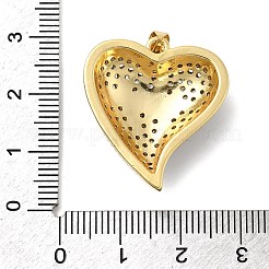 Brass Micro Pave Clear Cubic Zirconia Pendants&nbsp;KK-H519-14C-GP