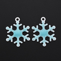 Spray Painted Alloy Enamel Pendants&nbsp;ENAM-N055-036D-NR