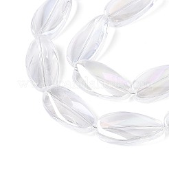 Electroplate Transparent Glass Beads Strands&nbsp;EGLA-N055-02