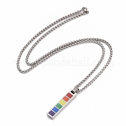 Pride Style 201 Stainless Steel Pendant Necklaces&nbsp;LS-NJEW-F288-03P