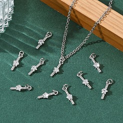 SHEGRACE Brass Micro Pave Cubic Zirconia Pendants&nbsp;XGRQ3D914-514P