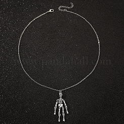 Punk Style Skeleton Skull Alloy Pendant Necklaces&nbsp;WH-WGF5A97-01