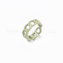 Spray Painted Alloy Cuff Rings&nbsp;RJEW-T011-29E-RS