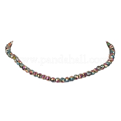 Sparkling Glass Beaded Necklace with 304 Stainless Steel Clasps&nbsp;NJEW-JN04401