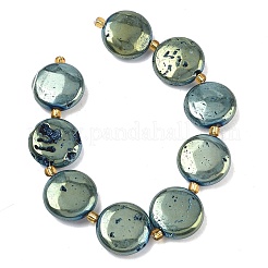 Electroplated Natural Druzy Geode Crystal Beads Strands&nbsp;G-G459-04H