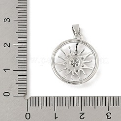 Brass Micro Pave Cubic Zirconia Pendants&nbsp;KK-Z111-01P