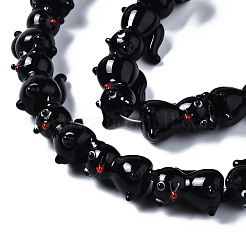 Handmade Bumpy Lampwork Beads Strands&nbsp;LAMP-Q031-003