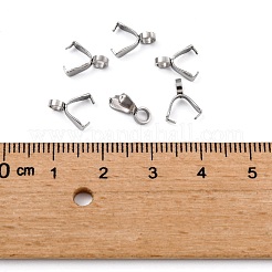 Non-Tarnish 201 Stainless Steel Pinch Bails&nbsp;X-STAS-E076-09