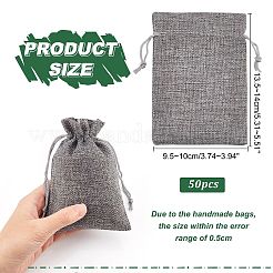 Burlap Packing Pouches Drawstring Bags&nbsp;ABAG-Q050-10x14-04