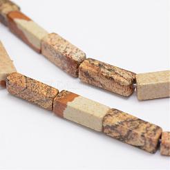 Natural Picture Jasper Beads Strands&nbsp;G-E342-04