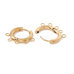 Ion Plating(IP) 304 Stainless Steel Hoop Earring Findings&nbsp;STAS-D183-01G