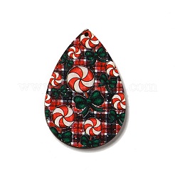Single Face Printed Wood Big Pendants&nbsp;WOOD-H102-03J