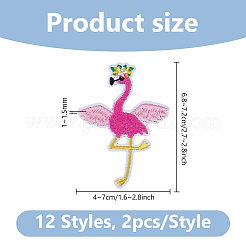 12Pcs Polyester Embroidery Cloth Iron On Patches&nbsp;DIY-WH0671-480