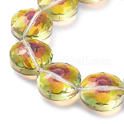 Electroplate Transparent Glass Beads Strands&nbsp;EGLA-M032-01A-HR01
