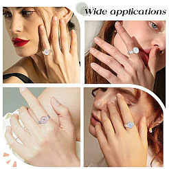 DIY Blank Dome Half Round Adjustable & Cuff Ring Making Kit&nbsp;STAS-SC0004-76