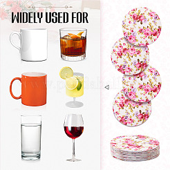 8Pcs PU Leather Cup Mats&nbsp;AJEW-MB0001-12