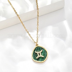 304 Stainless Steel Micro Pave Cubic Zirconia constellation Pendant Necklaces&nbsp;NJEW-R021-01G-03