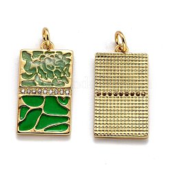 Brass Cubic Zirconia Pendants&nbsp;ZIRC-O044-06G