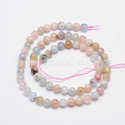 Natural Morganite Round Bead Strands&nbsp;X1-G-I159-6mm