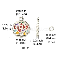 10Pcs Alloy Enamel Pendants&nbsp;ENAM-YW0002-91
