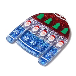 Printed Christmas Theme Acrylic Pendants&nbsp;OACR-L018-07D