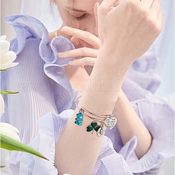 DIY Word Charm Bangle Making Kits&nbsp;DIY-SZ0008-09