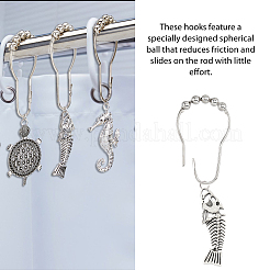 12Pcs Iron Shower Curtain Rings for Bathroom&nbsp;AJEW-FH0003-37AS