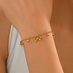 304 Stainless Steel Charm Bracelet for Women&nbsp;KN8980