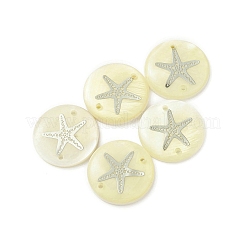 Natural Freshwater Shell Connector Charms&nbsp;LS-SHEL-XCP0001-05