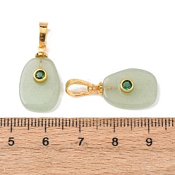 Natural Green Aventurine Pendants&nbsp;G-P628-02G-02