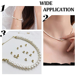 60Pcs 6 Styles Brass Crimp Beads&nbsp;KK-AR0004-13